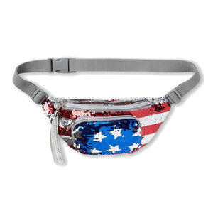 Justice Americana Flip Sequin Belt Bag Fanny Pack